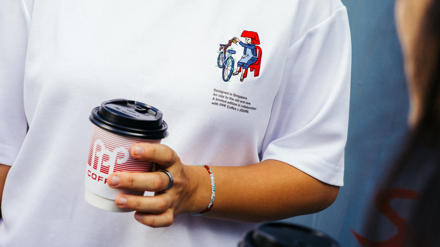 JOURN x PPP COFFEE EVERYDAY TEE | SAMSUI WHITE