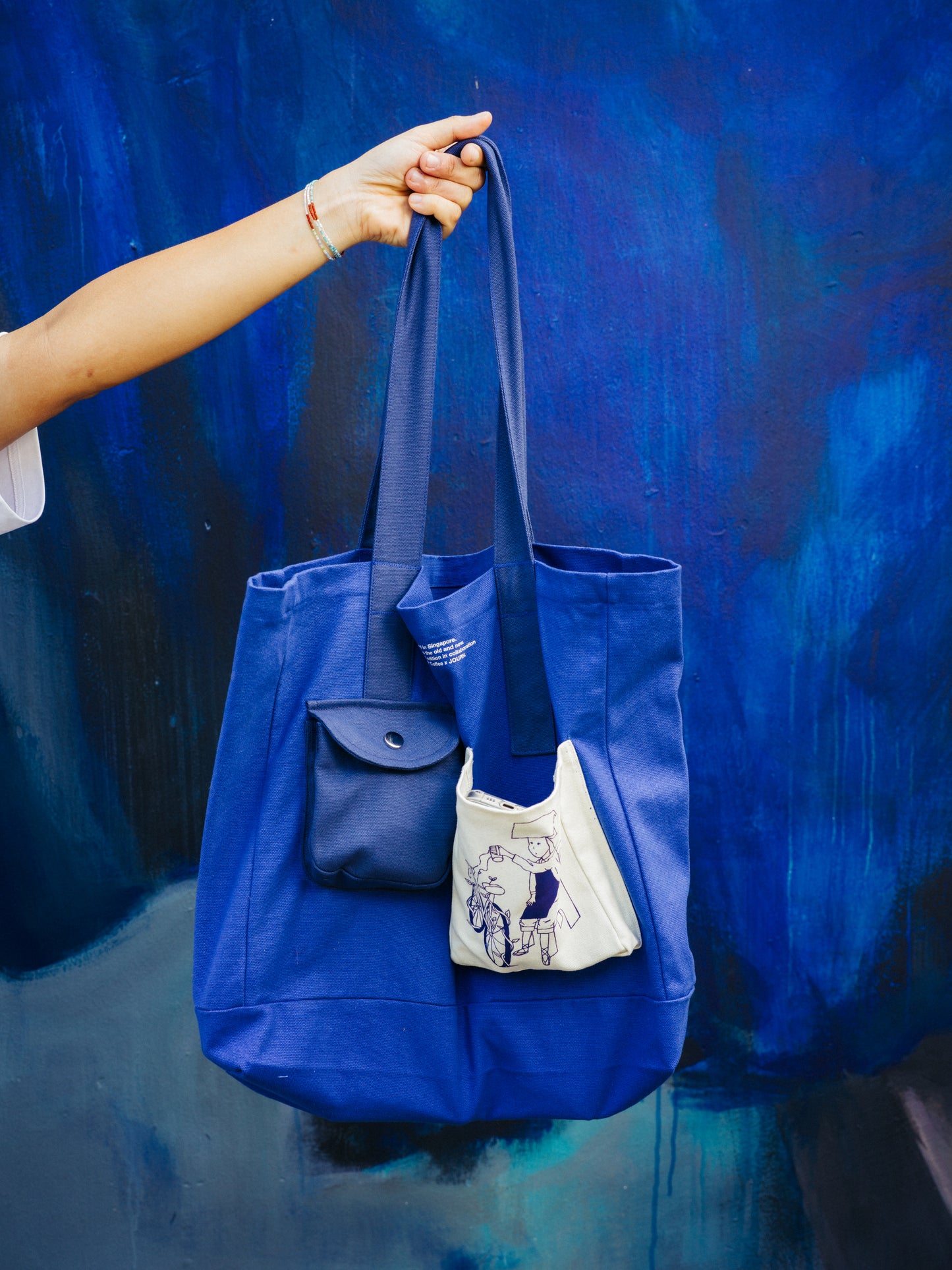 JOURN x PPP COFFEE EVERYDAY TOTE BAG | SAMSUI BLUE