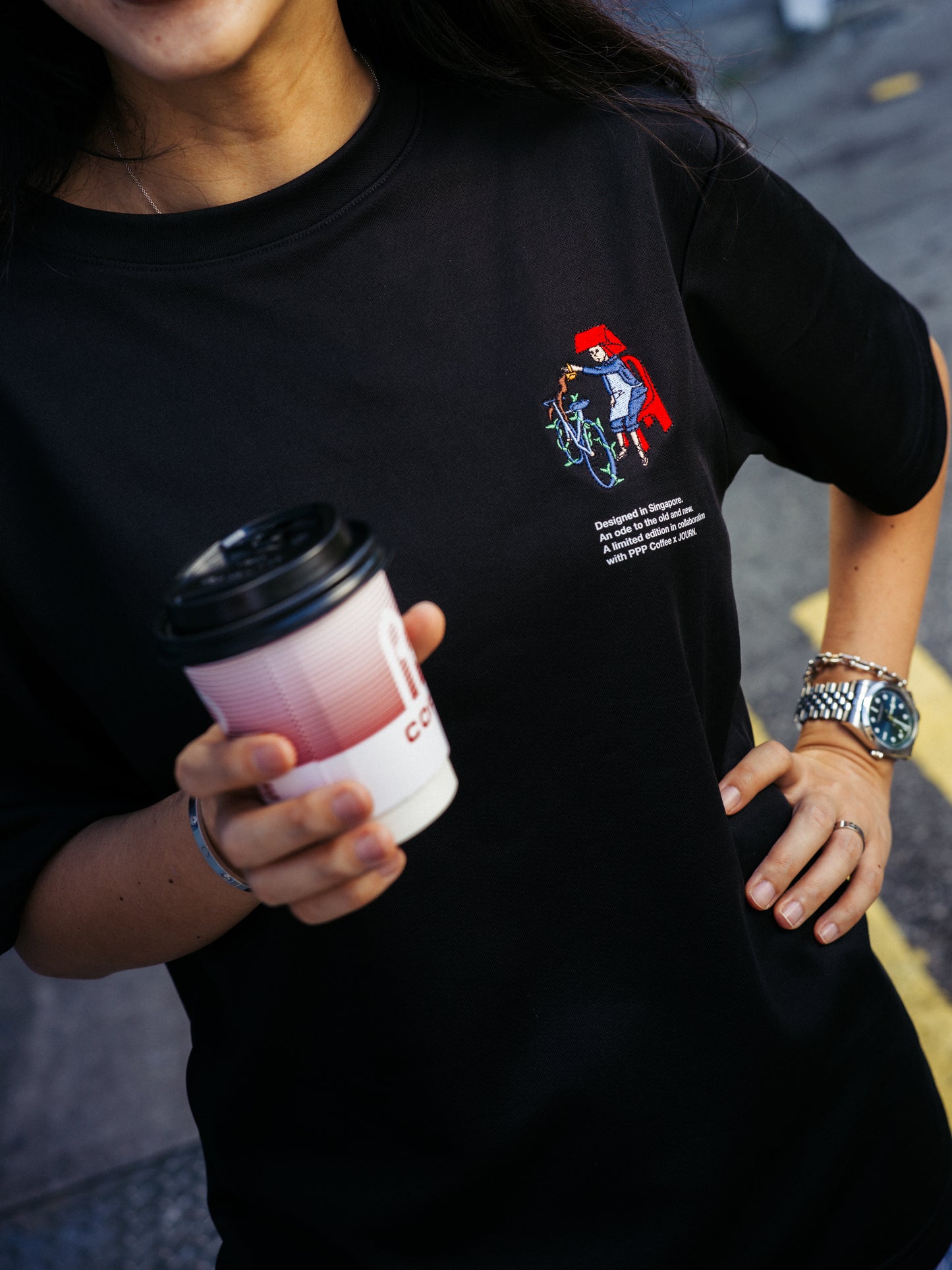 JOURN x PPP COFFEE EVERYDAY TEE | SAMSUI BLACK